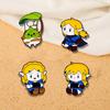 Anime Cartoon Seven Dragons Elf Warrior Brooch Cute Sweet Literary Fresh Metal Dripping Oil Spike Pin Buckle Badge