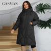 GASMAN 2024 Women's Winter Jacket Plus Size L-6XL Women Coat Brand Fashion Thick Cotton Windproof Hooded Parka 88609