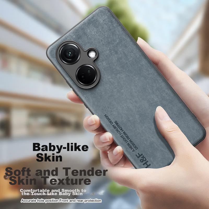 HotFire Phone Case for OPPO K11, Upgraded Skin-Like Matte Lens Full Protection Silicone Case - Coral Blue