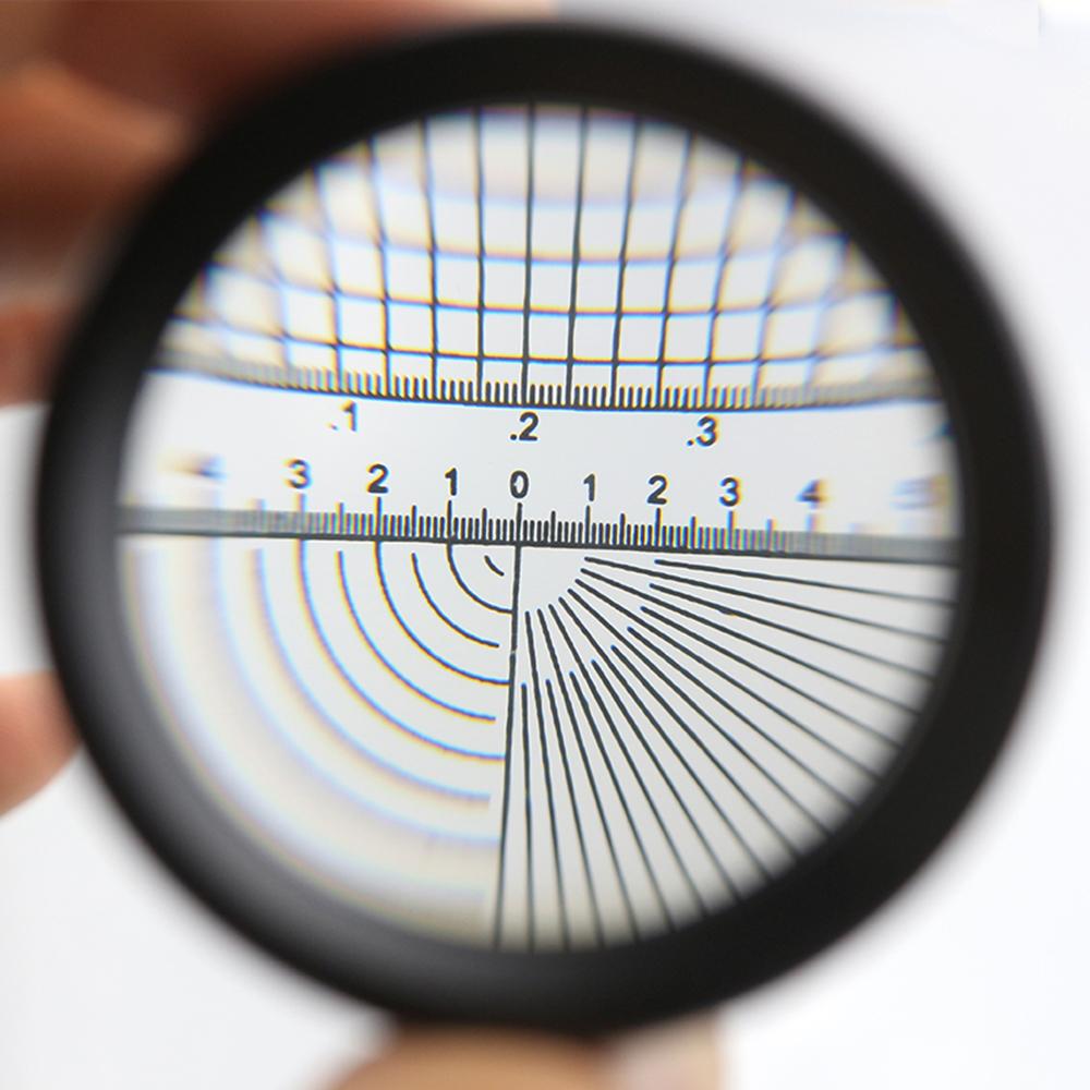 30X Scale Loupe Magnifier with 2 Scaleplates Portable Magnifying Glass Interchangeable Reticle