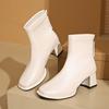 Fashion 2024 Spring and Autumn New Fashionable Outerwear Women's Bare Boots Versatile and Comfortable High Heels Single Boots for Women