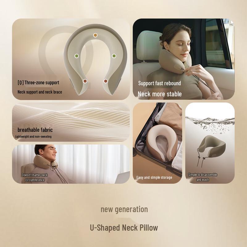SKG Portable N1-2 Fashion U-shaped Neck Pillow CN plug (adapter included)