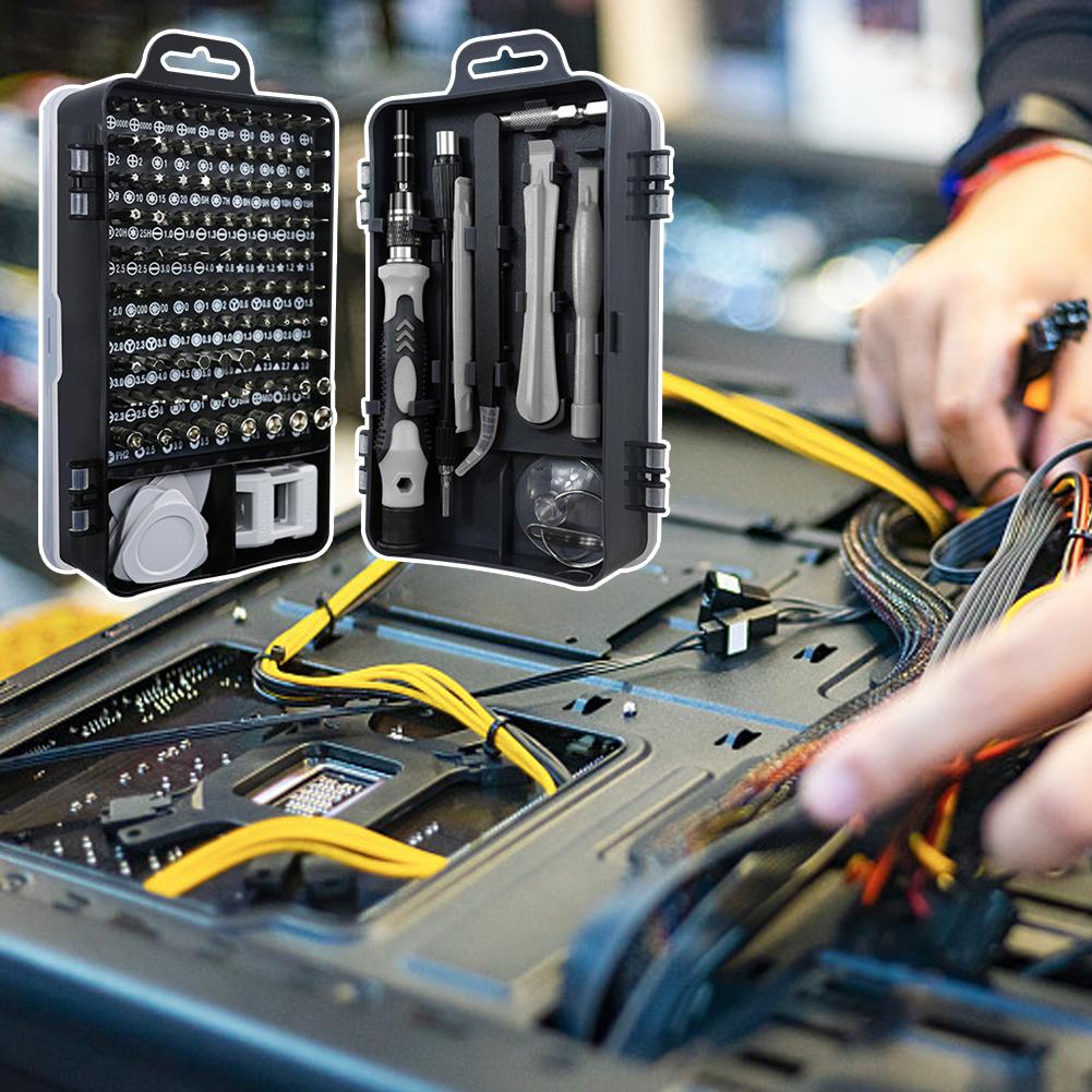 Набор отверток 115 в 1, многофункциональный комбинированный ручной инструмент для обслуживания автомеханики, снятия часов и мобильного телефона