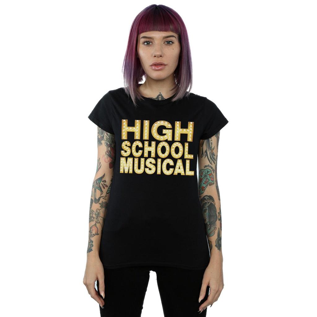 Disney Womens/Ladies High School Musical The Musical Lights Logo Cotton T-Shirt