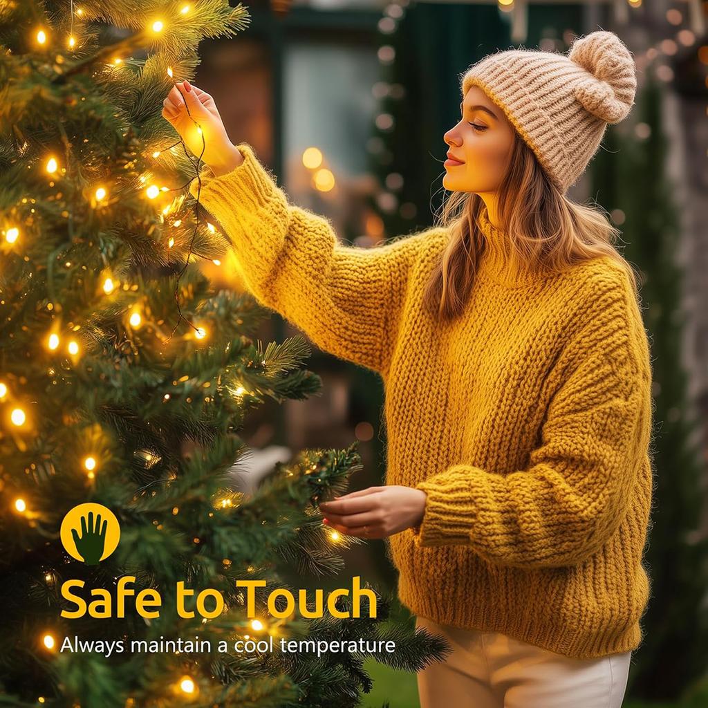 10м-75м Светодиодная гирлянда-фейерверк, Рождественские гирлянды, Гирлянда для сада, вечеринки, свадьбы, украшения рождественской елки, лампа