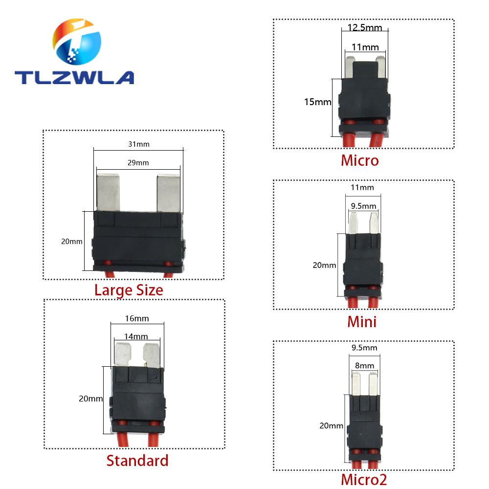 32V ACC Large Size Standard Mini Micro2 Size Car Fuse Holder 16AWG Non-Destructive Fuse Box ATM Blade Fuse Extension Cord Fuse Holders1