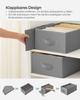 SONGMICS Set of 4 Drawer Organisers, 6-Compartment Closet Organisers, Foldable Wardrobe Clothes Organisers, 42 x 30 x 17 cm, for Pants, Clothes