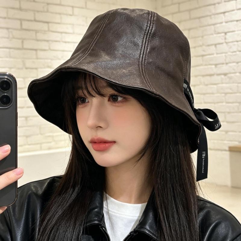 Women S Vintage Simple Bucket Hat For Autumn Winter Slim Face Look