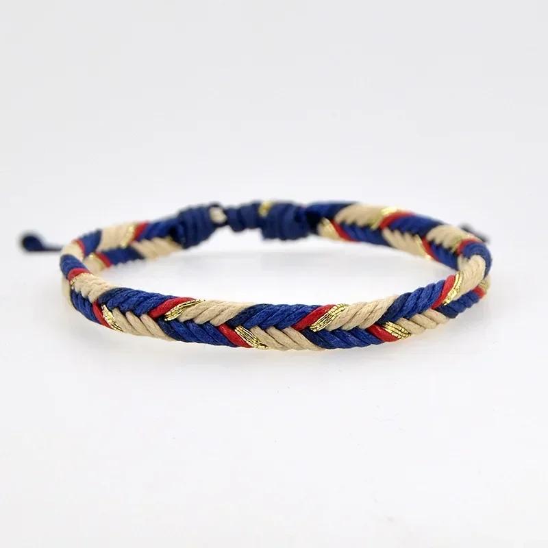 Various colors Lucky Charm Tibetan Bracelets & Bangles For Women Men Handmade Knots Green Rope Amulet Gift Bracelet