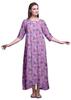 Amethyst Floral Leaves & Ranunculus Printed Maxi Nightgowns For Women With Summer Slip Sleepwear
