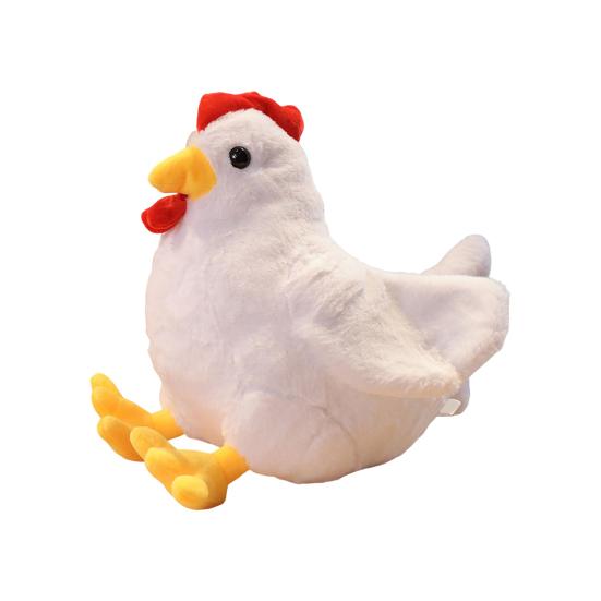 Cute Lovely Ornament Adorable Stuffed Animal Cartoon Chicken Doll Kids Toy Farmhouse Decor Easter Cock