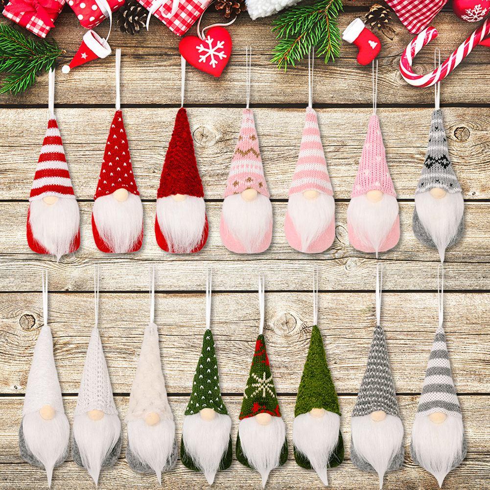 Новогодняя елка с подвесными гномами и плюшевыми украшениями с куклами Санта-Клауса (Набор из 3 шт.)