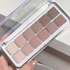 Matte Effect 12-Color Eyeshadow Palette - Mixed Color System with Low Saturation, High-End Earth Tones