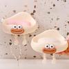 Cute Cloud Soap Box Wall Mounted Soap Dish Box Punch Free Multi-Purpose Towel Hook Hanger Drainage Storage Rack Bathroom Supply