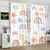 2 шт. - Шторы с радужным принтом - Материал полиэстер - подходят для спален, гостиных и кабинетов в качестве занавесок для уединения