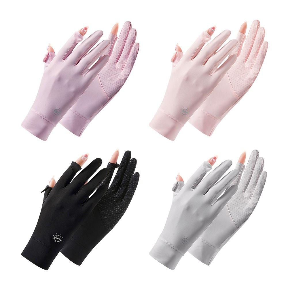 Fashion Anti-UV Touch Screen Sunscreen Gloves Women Gloves Mittens Ice Silk Gloves