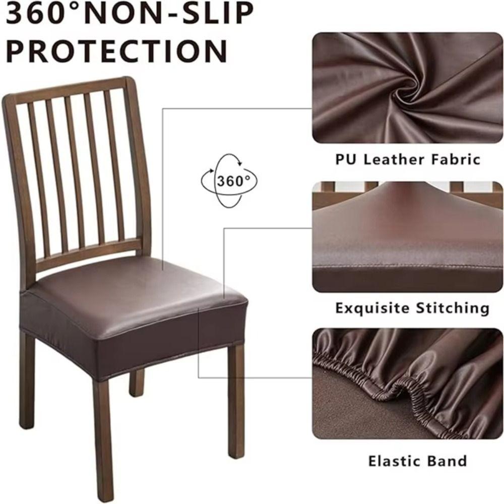 Oil-resistant Waterproof Seat Protectors Square Shape Elastic Chair Slipcover Restaurant Setting