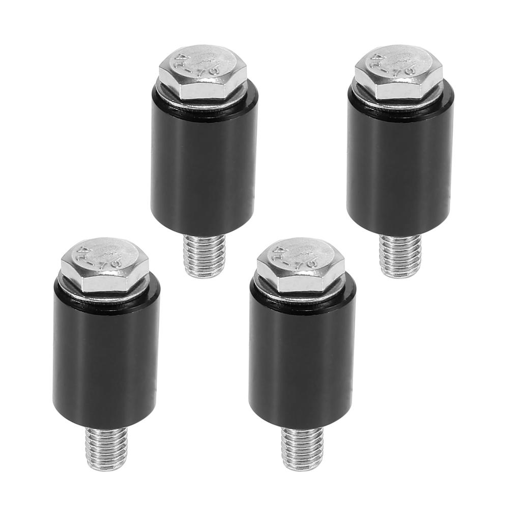 X AUTOHAUX Car Turbo Engine Motor Hood Vent Spacer Riser Hood Vent Spacer Riser Kit Aluminum Alloy 8mm Black