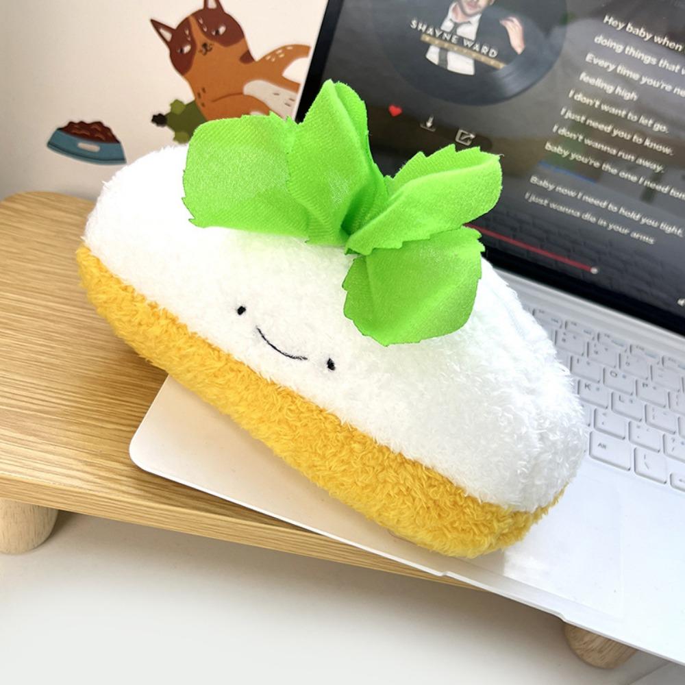 Desktop Storage Vegetable Stationery Bag Korean Style Plush Fruit Pencil Pouch Student
