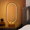 Aluminum Table Lamp Bedroom Bedside Decor Desk Lights Modern Style White USB Ring Bedside Table Lamps Reading LED Night Light