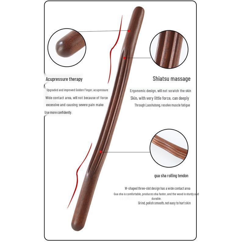 Массажный стик из сандалового дерева: Универсальный скребок для спины и меридианный стержень