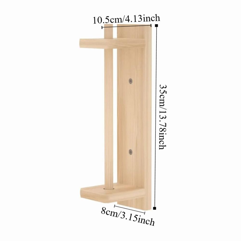 Wall Mounted Paper Towel Holder Wood Tissue Storage Holder Durable Roll Paper Hanger Home