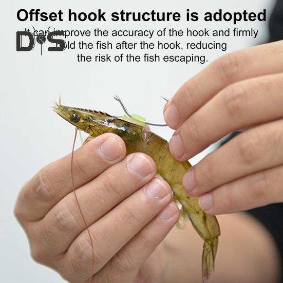 5/15/25 шт. светящийся крючок для фиксации живой креветки, прочный металлический крючок с зазубринами для ловли пресноводного сома, окуня, рыболовные принадлежности
