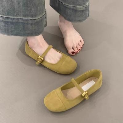 Французские балетки с мягкой подошвой и круглым носком, женские, весна и осень 2025, новые туфли Мэри Джейн на плоской подошве, универсальные вечерние туфли Doudou