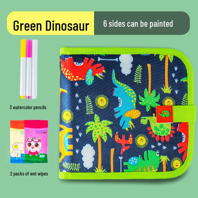 Portable Children's Folding Blackboard: Reusable Chalk Drawing Board and Erasable Graffiti Book for Home.