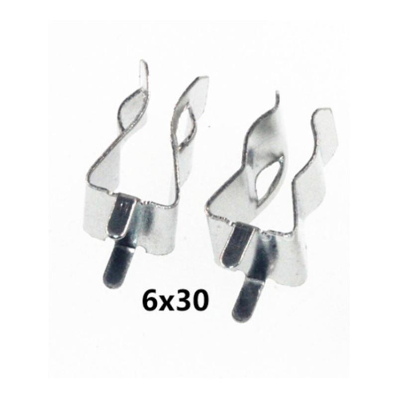50Pcs 5*20mm 6*30mm The fuse clip Fuse holder Fuse clip 5X20MM Insurance header Copper clamp Fuse Holders1