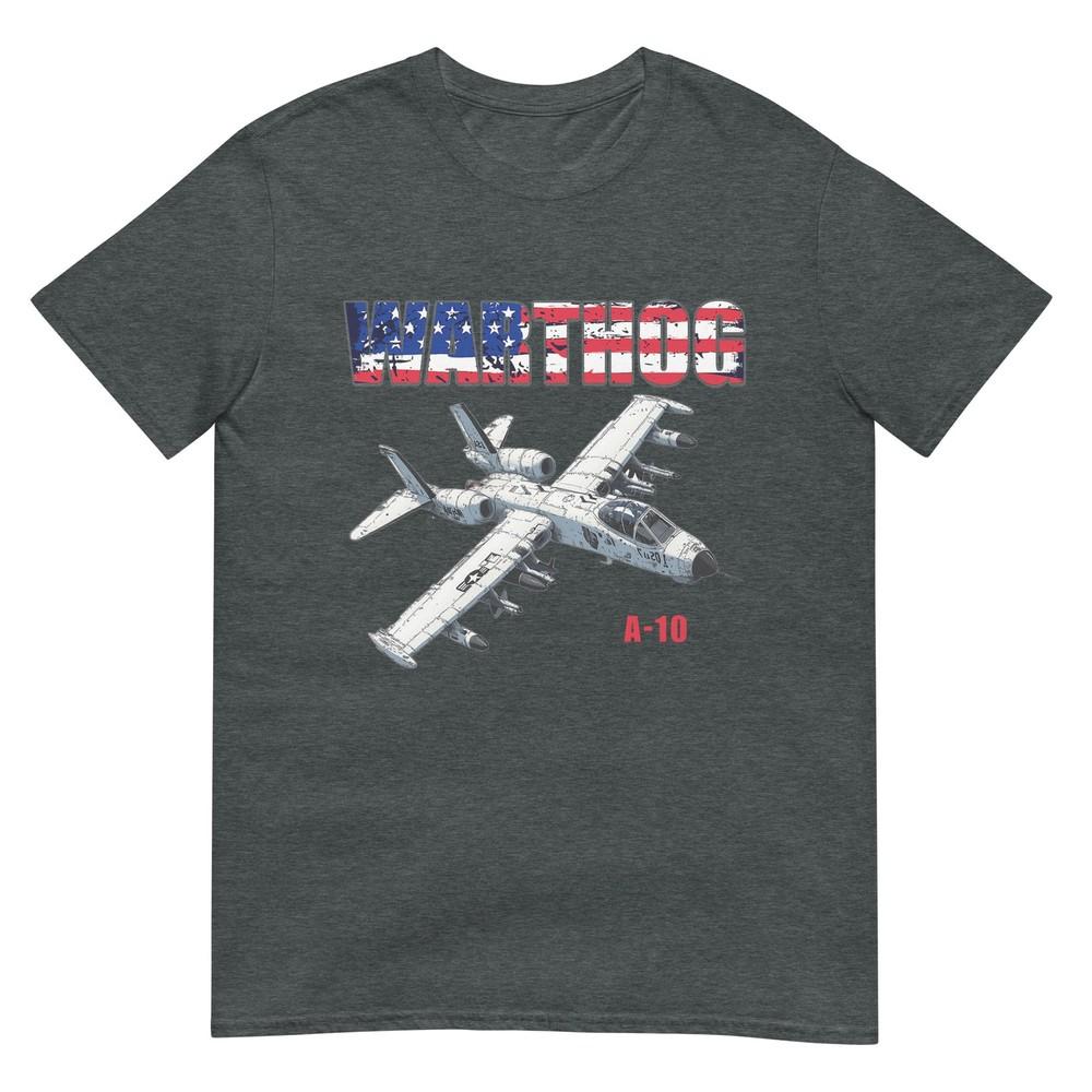 A-10 Warthog Военный Самолет Пилот с Американским Флагом Подарок Футболка