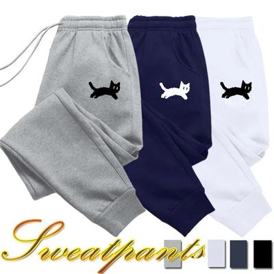 Горячая Распродажа Женские спортивные штаны с милым принтом кота Повседневные спортивные брюки Спортивные брюки для бега Летние на открытом воздухе
