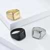 15 мм Глянцевое Квадратное Печатка для Мужчин Кольцо из Нержавеющей Стали Водонепроницаемые Украшения Новое