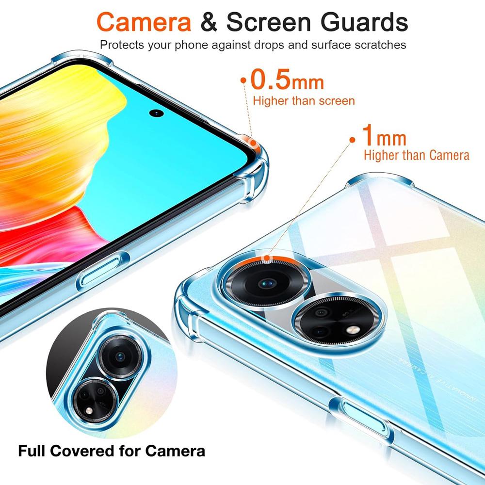 Толстый противоударный силиконовый прозрачный чехол для телефона для Oppo A98 5G A79 5G A60 4G A59 5G A78 A38 4G A57s A17 Защитный чехол задняя крышка