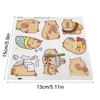 4Pcs/bag Cartoon Capybara Sticker Stationery DIY Decorative Stickers  Children