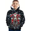 Christmas Santa Claus Hoodies 3D Print Elk Gifts Sweatshirts Boy Girl Unisex Hooded Sweatshirt Kids Fashion Oversized Sweatshirt