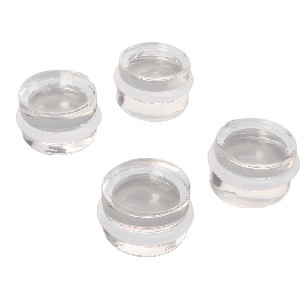 4 шт. Дверной стопор пластиковый акриловый прозрачный круглый не сверлящийся для гостиной ванной комнаты