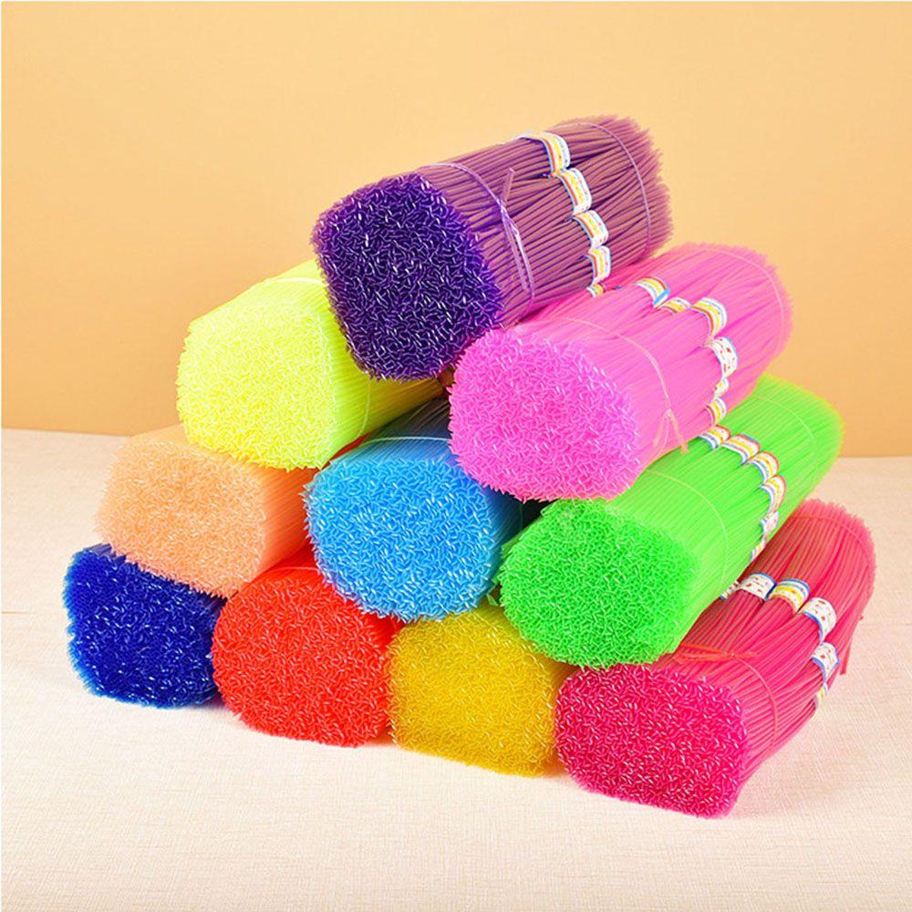 Birthday Gift Plastic Straw Lucky Stars Folded Star Origami Pentagram Star Strip Crafts Decoration