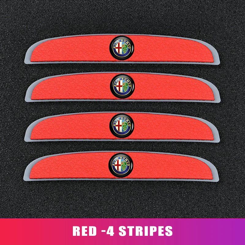 Car Stickers For Alfa Romeo 4PCS Car Mirror Sticker Door Side Anti Collision Strip Decals For Alfa Romeo 159 Giulietta Giulia 14