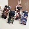 Phone Case For Samsung Galaxy Z Flip 3 4 5 Fold Hard PC Shell For Galaxy Z Flip 3 5 Cover Genshin Impact Dragon Genshin Zhongli