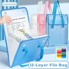 12-слойная папка для файлов формата А4, портативная сумка для данных, профессиональная папка для хранения тестовых работ для школы, офиса
