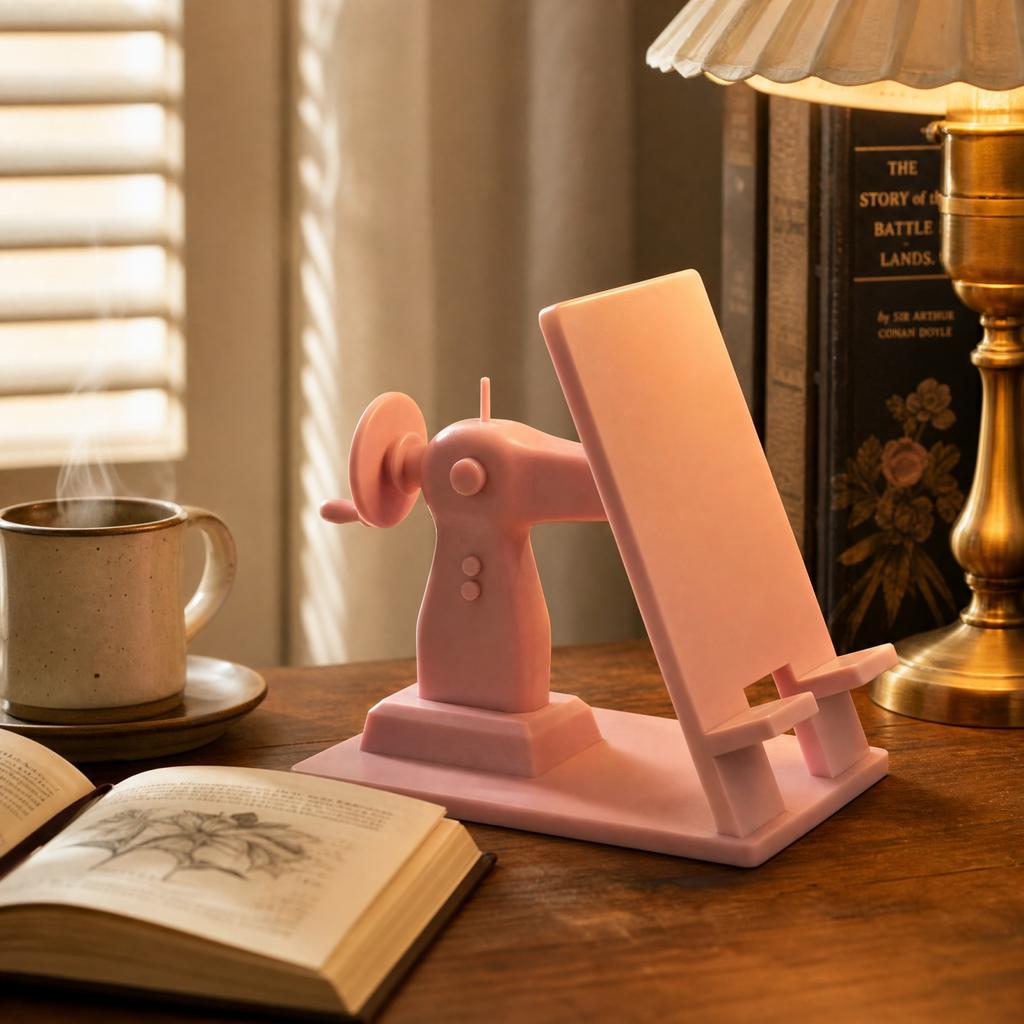 3D Sewing Machine Shape Phone Stand for Desk Decorative Cell Phone Holder