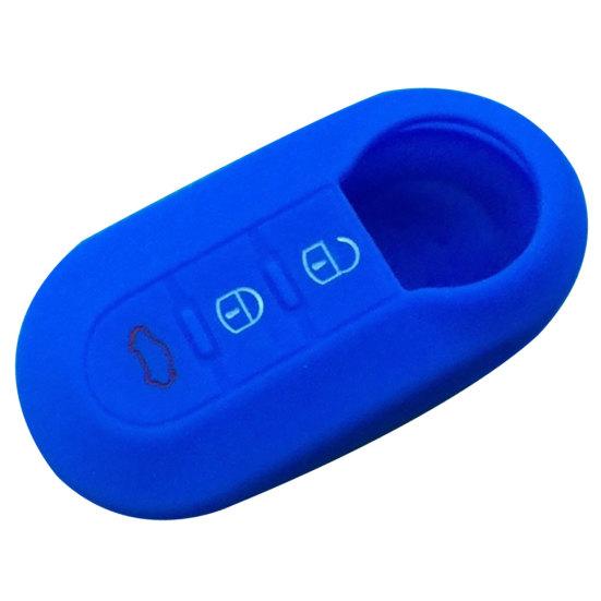 Силиконовый откидной чехол с 3 кнопками и дистанционным автомобильным брелоком для Fiat 500