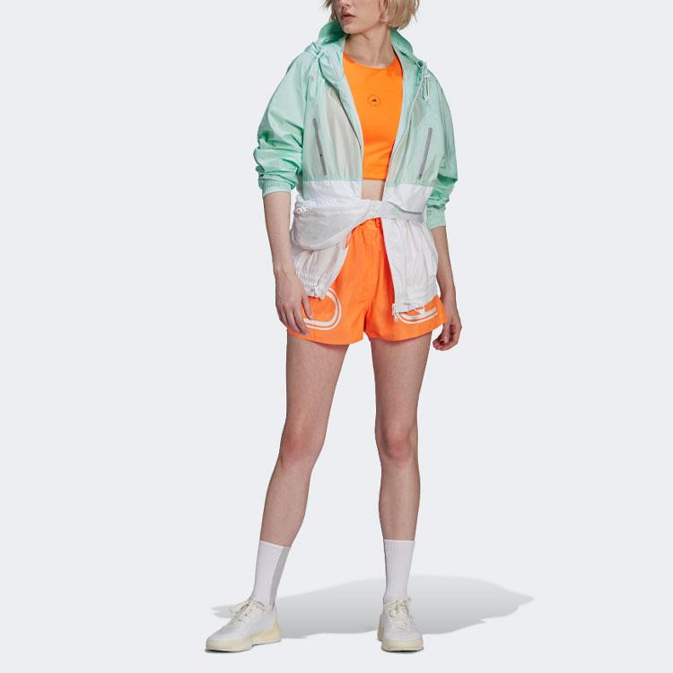 adidas Спортивная куртка с капюшоном на молнии, женская верхняя одежда, ледяной зеленый HD9129