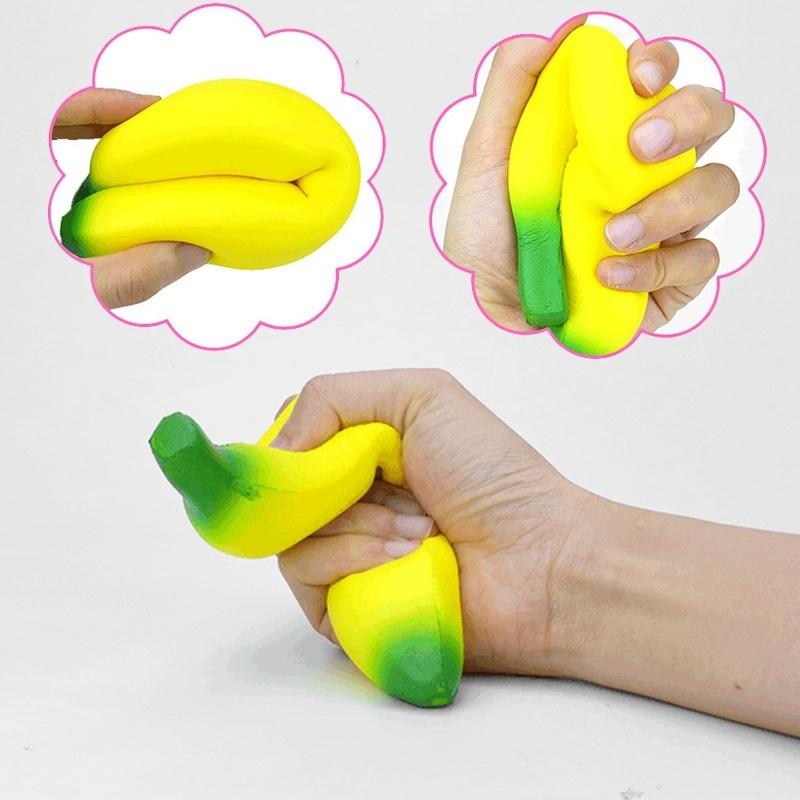 Детские игрушки Kawaii Banana Squishy, медленно растущие мягкие игрушки, сжимаемые игрушки для домашнего декора, подарки для снятия стресса для подростков и взрослых, мягкие ароматизированные украшения из ПУ