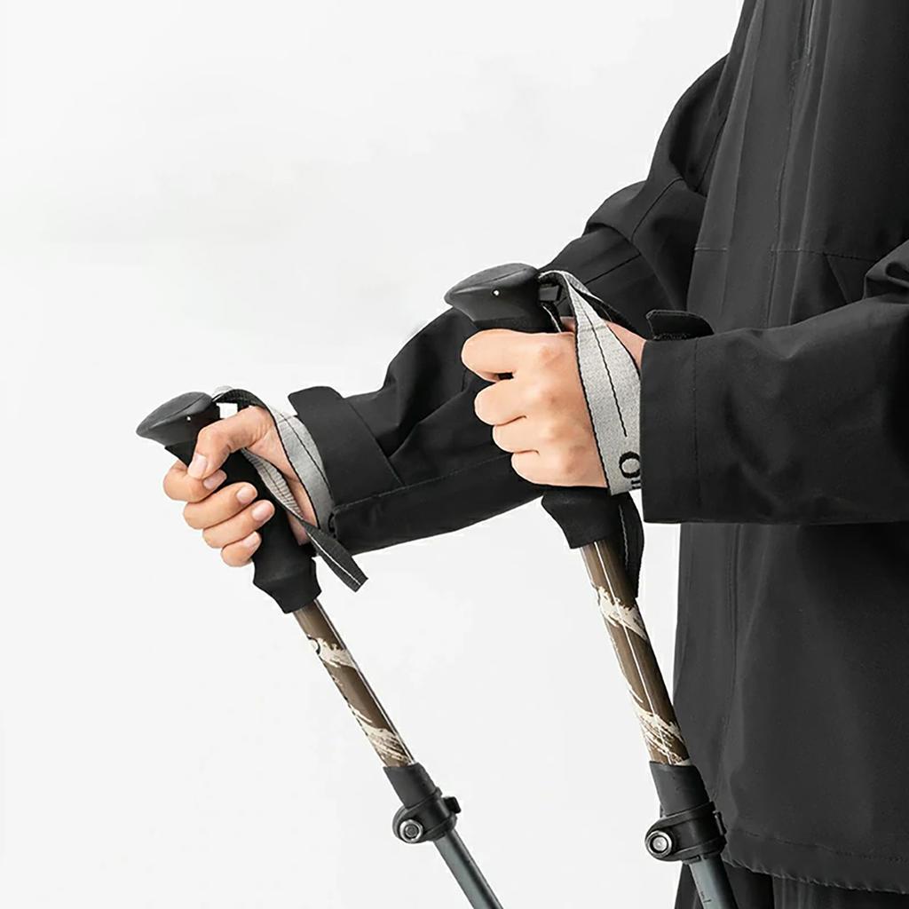Nordic walking stick, aluminum trekking pole, 110 - 130 cm, brown - 1 pc.