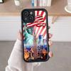 США Флаг Америки Утолщенный ТПУ Чехол для Мобильного Телефона для iPhone 17 16 15 14 13 12 11 Air Pro Max Plus Цветной Чехол