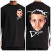 Unisexs Retro Kid Face With Lightning Graphic Vintage Washed Tshirt Oversized Cotton Streetwear Tee