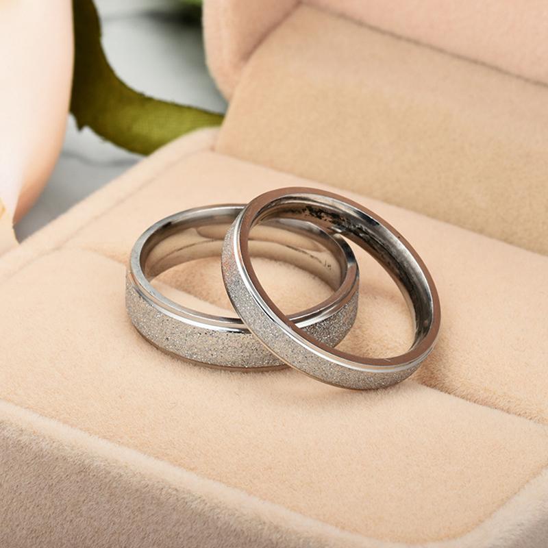 Розовое золото, серебро, матовое кольцо из нержавеющей стали для женщин и мужчин, титановое стальное кольцо, кольца для влюбленных, свадебные украшения