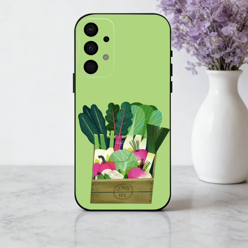 INS МИЛЫЙ Органический Овощной Чехол Для Телефона Для Samsung Galaxy A73,A72,A71,A70,A53,A52,A51,Мягкий Силиконовый Черный Чехол
